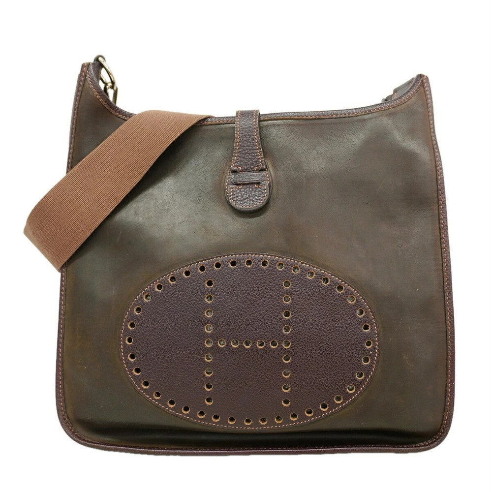 Hermes Evelyne 1GM Shoulder Bag, Amazonia, Dark Brown, □C Stamp, Women's, P34...